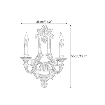 Laurence Wall Sconce – detail 3 — Dimension drawings 1