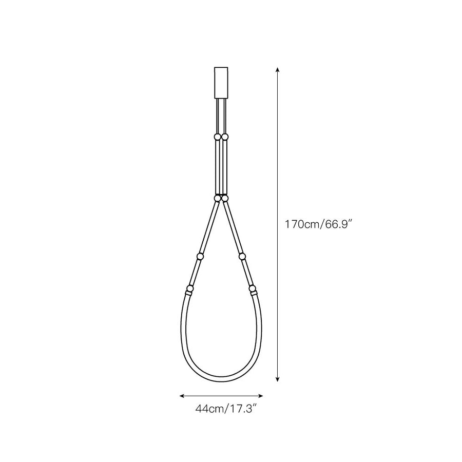 Leda Chandelier – detail 5 — Dimension drawings 1