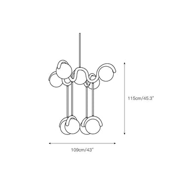 Lenox Chandelier – detail 4 — Dimension drawings 2