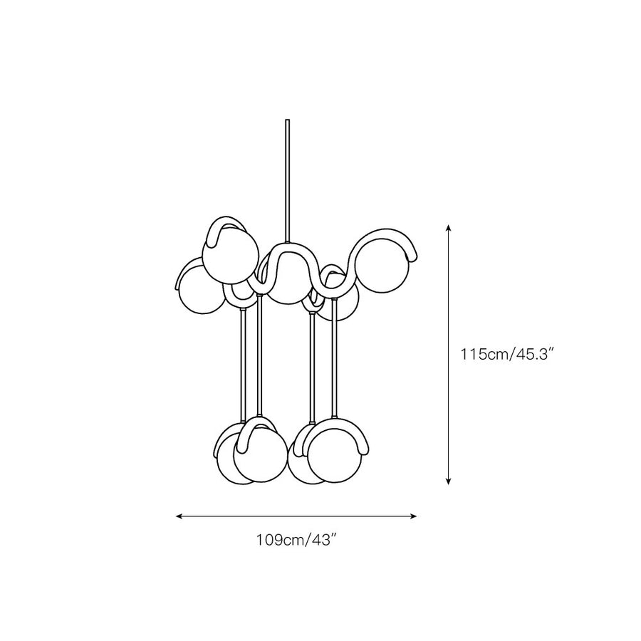 Lenox Chandelier – detail 4 — Dimension drawings 2