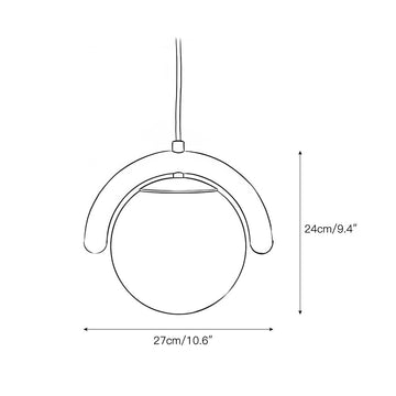 Lenox Linear Ball Pendant Lamp – detail 3 — Dimension drawings 1
