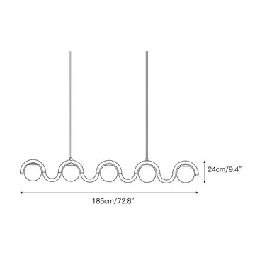 Lenox Linear Ball Pendant Lamp – detail 7 — Dimension drawings 5