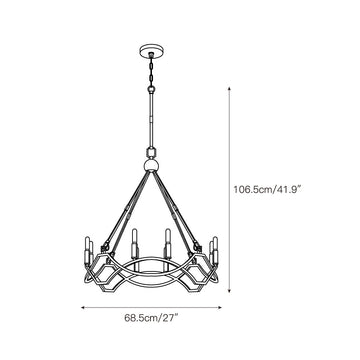 Leona Chandelier – detail 3 — Dimension drawings 1