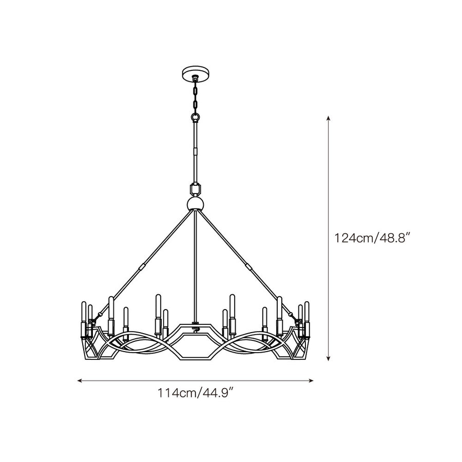 Leona Chandelier – detail 4 — Dimension drawings 2