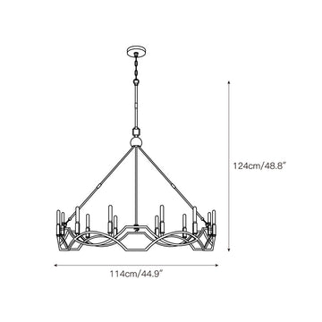Leona Chandelier – detail 4 — Dimension drawings 2