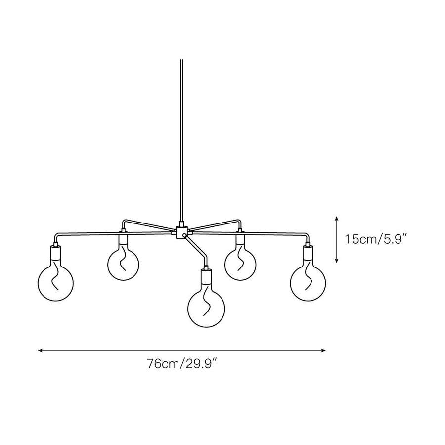 Leonard Chandelier – detail 4 — Dimension drawings 2