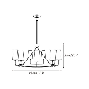 Lewis Chandelier – detail 4 — Dimension drawings 2