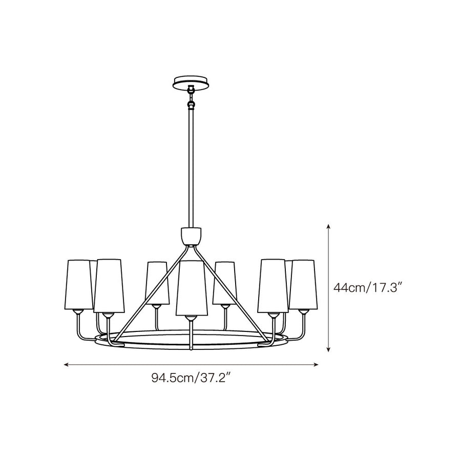 Lewis Chandelier – detail 4 — Dimension drawings 2