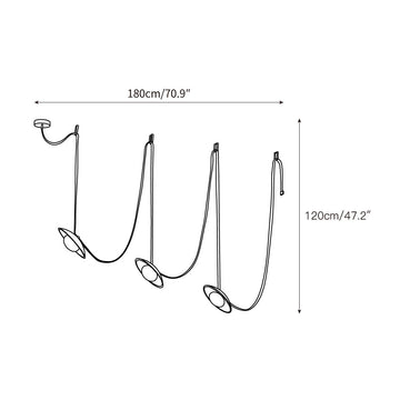 Light Rail Leather Pendant Lamp – detail 4 — Dimension drawings 2