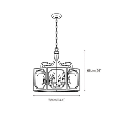 Lightelk Country Pendant Lamp – detail 3 — Dimension drawings 1