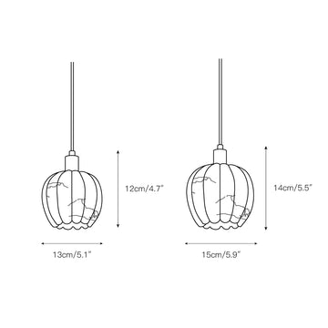 Lilin Alabaster Pendant Light – detail 3 — Dimension drawings 1