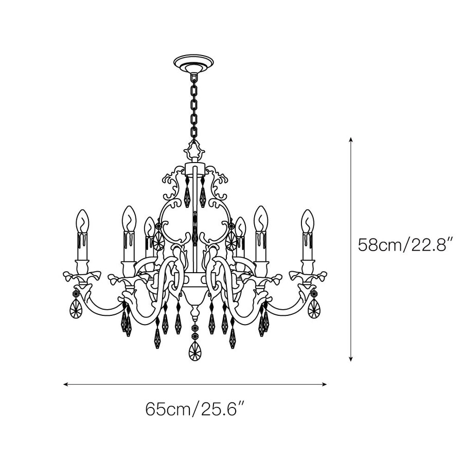 Lillianne Chandelier – detail 6 — Dimension drawings 4