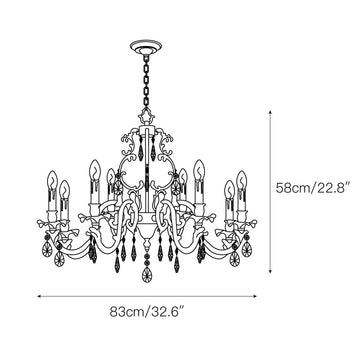 Lillianne Chandelier – detail 7 — Dimension drawings 5