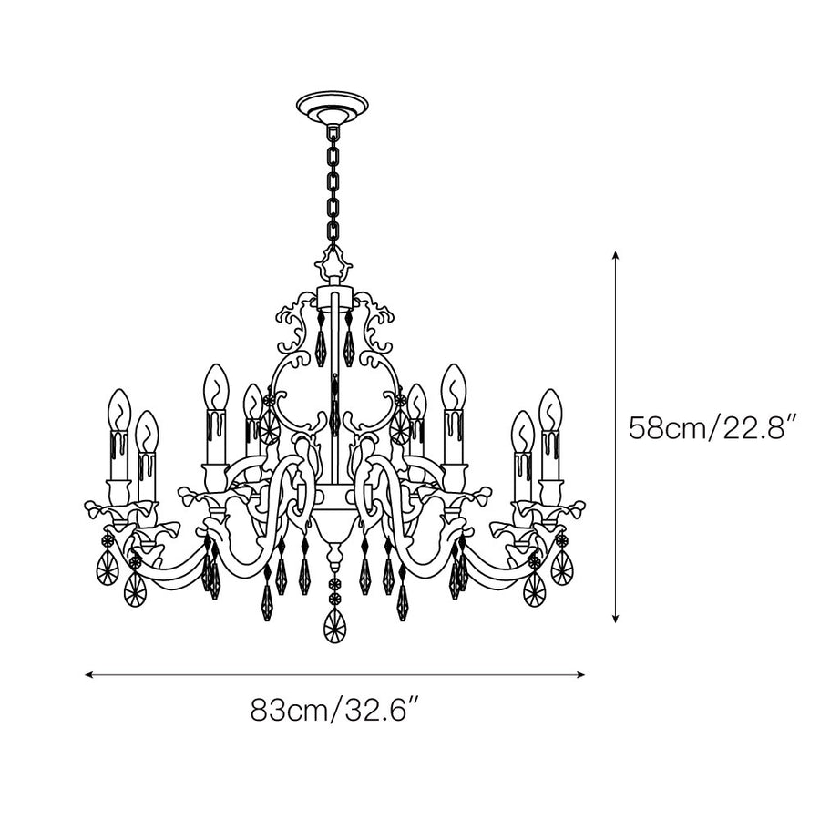 Lillianne Chandelier – detail 7 — Dimension drawings 5