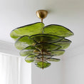 Charger l'image dans la visionneuse de la galerie, Lotus Leaf Layered Glass Chandelier