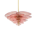 Charger l'image dans la visionneuse de la galerie, Lotus Leaf Layered Glass Chandelier