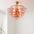 Bild in Galerie-Betrachter laden, Lotus Leaf Layered Glass Chandelier