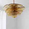 Bild in Galerie-Betrachter laden, Lotus Leaf Layered Glass Chandelier
