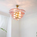 Charger l'image dans la visionneuse de la galerie, Lotus Leaf Layered Glass Chandelier
