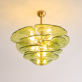 Bild in Galerie-Betrachter laden, Lotus Leaf Layered Glass Chandelier