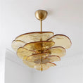 Bild in Galerie-Betrachter laden, Lotus Leaf Layered Glass Chandelier