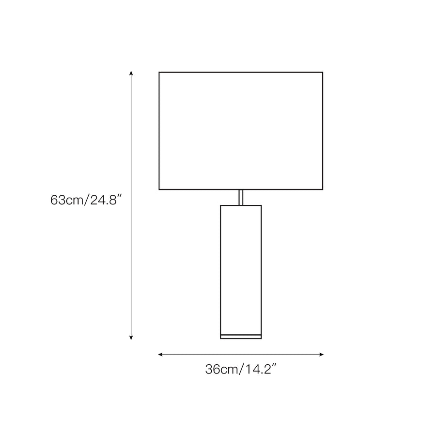 Lineham Alabaster Table Lamp – detail 5 — Dimension drawings 1