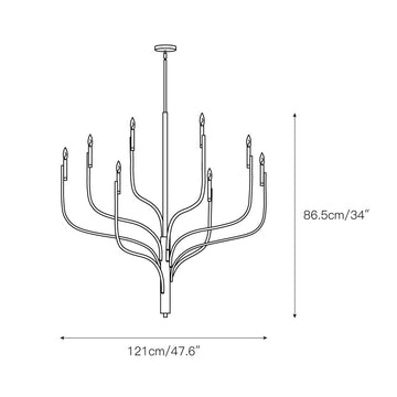 Livadia Chandelier – detail 3 — Dimension drawings 1