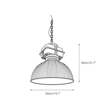 Lobby Pendant Light – detail 4 — Dimension drawings 2