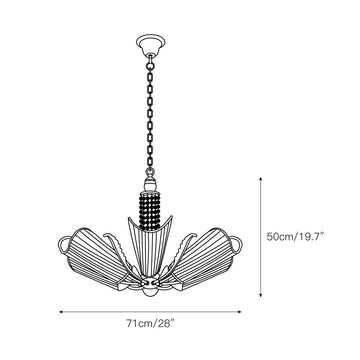Lobmeyr Chandelier – detail 3 — Dimension drawings 1