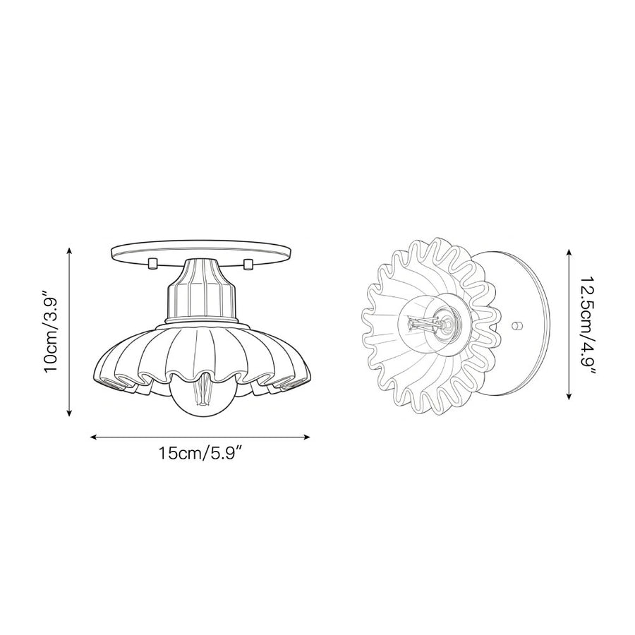 Lola Surface Wall Lamp – detail 3 — Dimension drawings 1