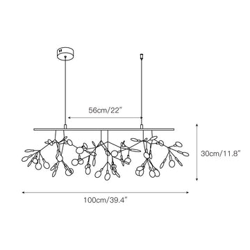 Heracleum Chandelier – detail 6 — Dimension drawings 3