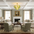 Load image into Gallery viewer, Lotus Leaf Layered Glass Chandelier