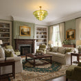 Load image into Gallery viewer, Lotus Leaf Layered Glass Chandelier
