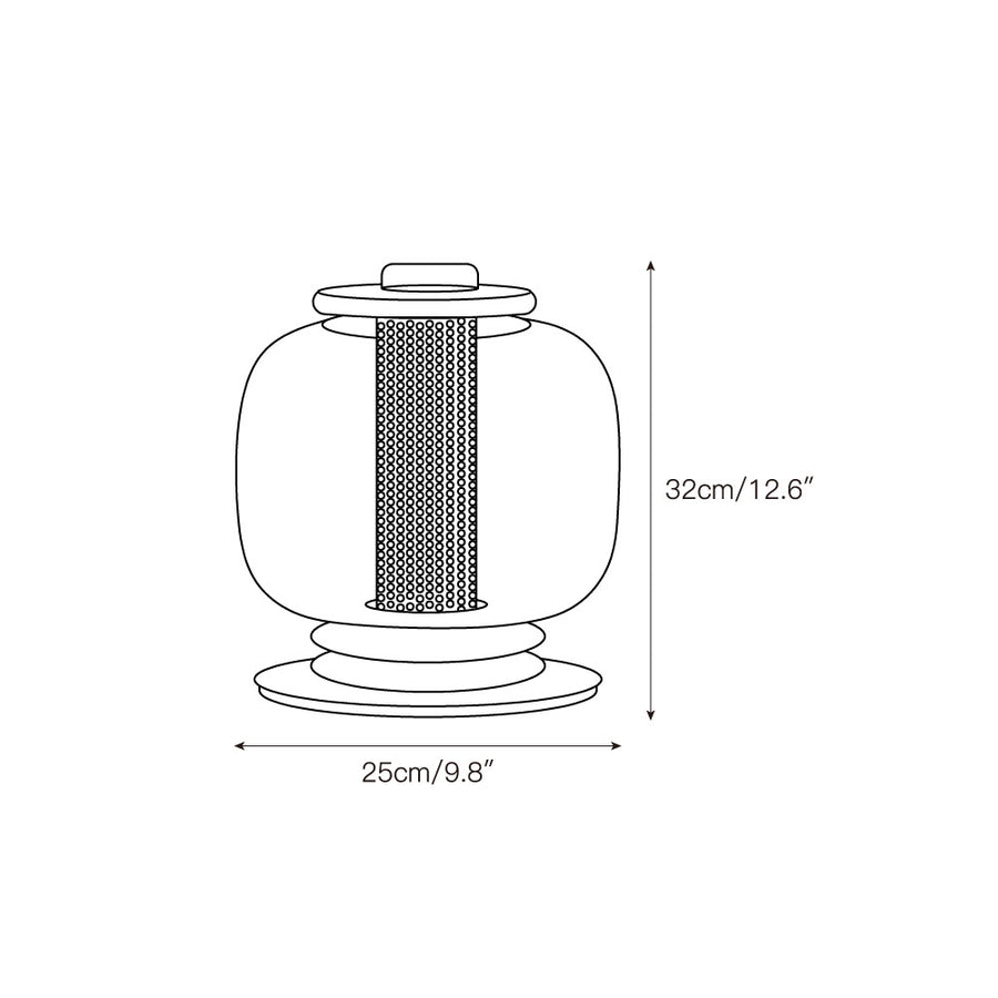 Loulou Glass Table Lamp – detail 3 — Dimension drawings 1