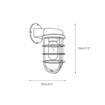 Lucid Dudley Wall Lamp – detail 4 — Dimension drawings 1