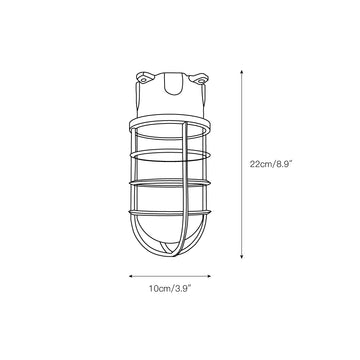 Lucid Dudley Wall Lamp – detail 5 — Dimension drawings 2