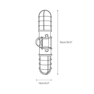 Lucid Dudley Wall Lamp – detail 6 — Dimension drawings 3
