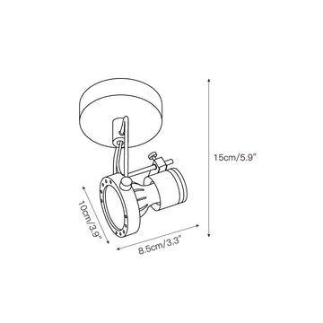 Lucide Industrial Ceiling Lamp – detail 3 — Dimension drawings 1