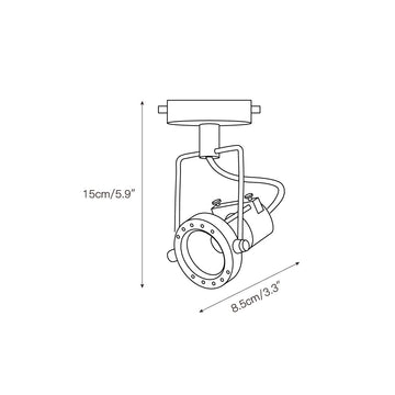 Lucide Industrial Track Lights – detail 4 — Dimension drawings 1