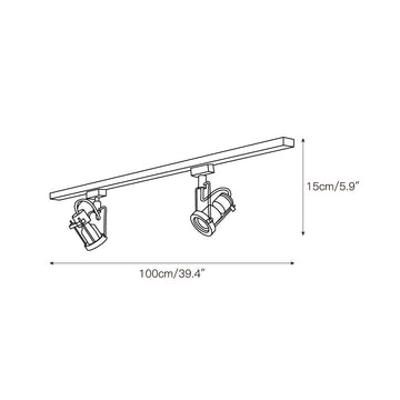 Lucide Industrial Track Lights – detail 5 — Dimension drawings 2