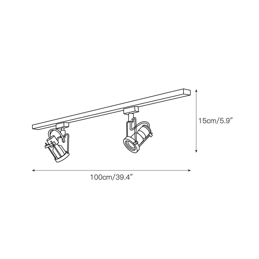 Lucide Industrial Track Lights – detail 5 — Dimension drawings 2