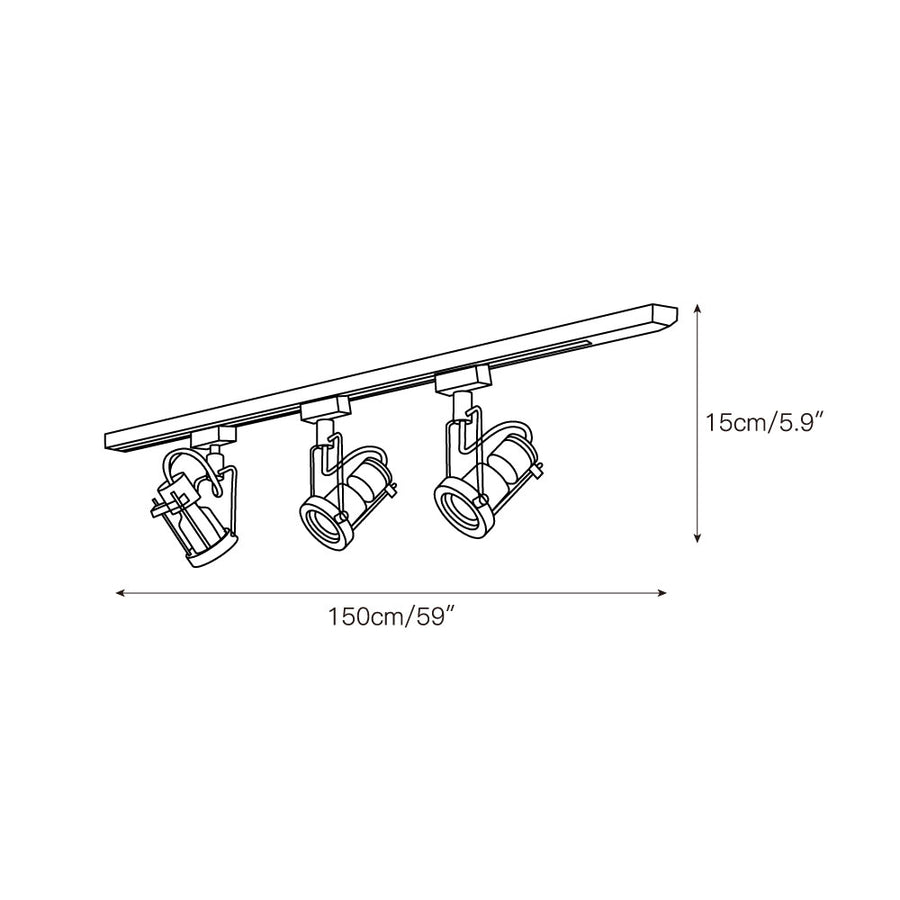 Lucide Industrial Track Lights – detail 6 — Dimension drawings 3