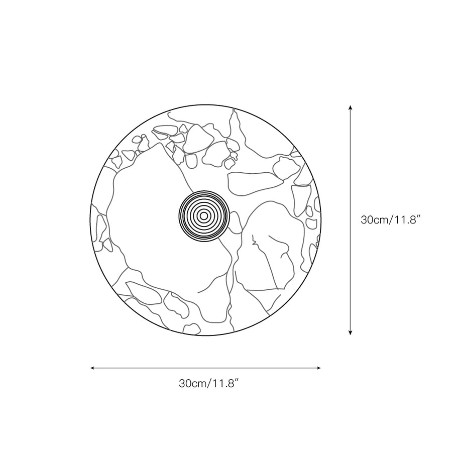 Lucie Round Marble Wall Lamp – detail 5 — Dimension drawings 2