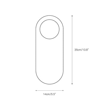 Lucie Oval Wall Lamp ∅ 5.5″ x H 13.8″ – detail 3 — Dimension drawings 1