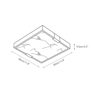 Lucien Alabaster Ceiling Light – detail 4 — Dimension drawings 1