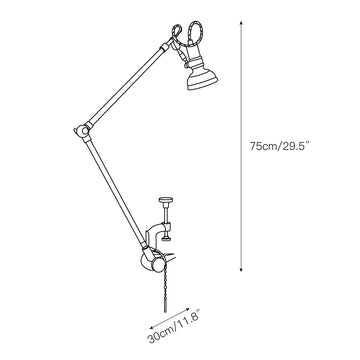 Lumina Articulated Table Lamp – detail 4 — Dimension drawings 1