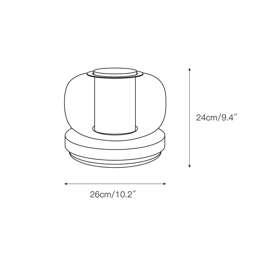 Luna A Table Lamp – detail 3 — Dimension drawings 1