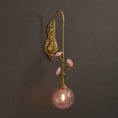 Load image into Gallery viewer, Evelyn Glass Rose Wall Sconce