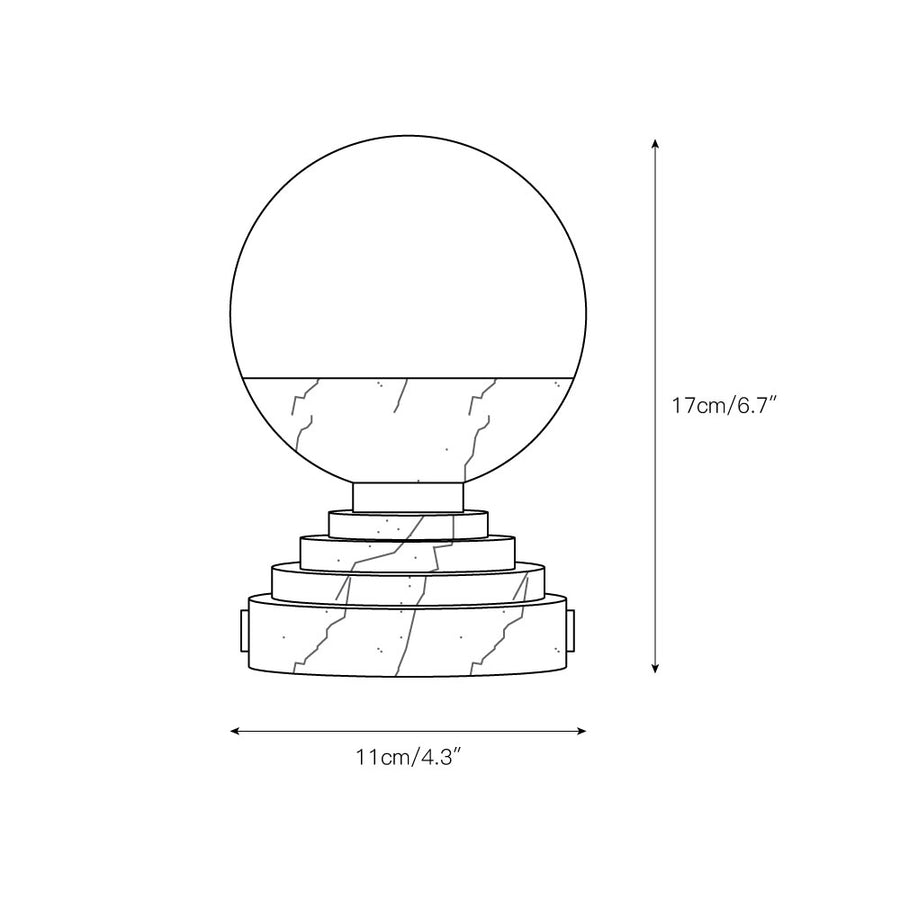 Lunar Marble Table Lamp – detail 3 — Dimension drawings 1