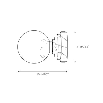 Lunar Marble Wall Lamp – detail 3 — Dimension drawings 1